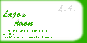 lajos amon business card